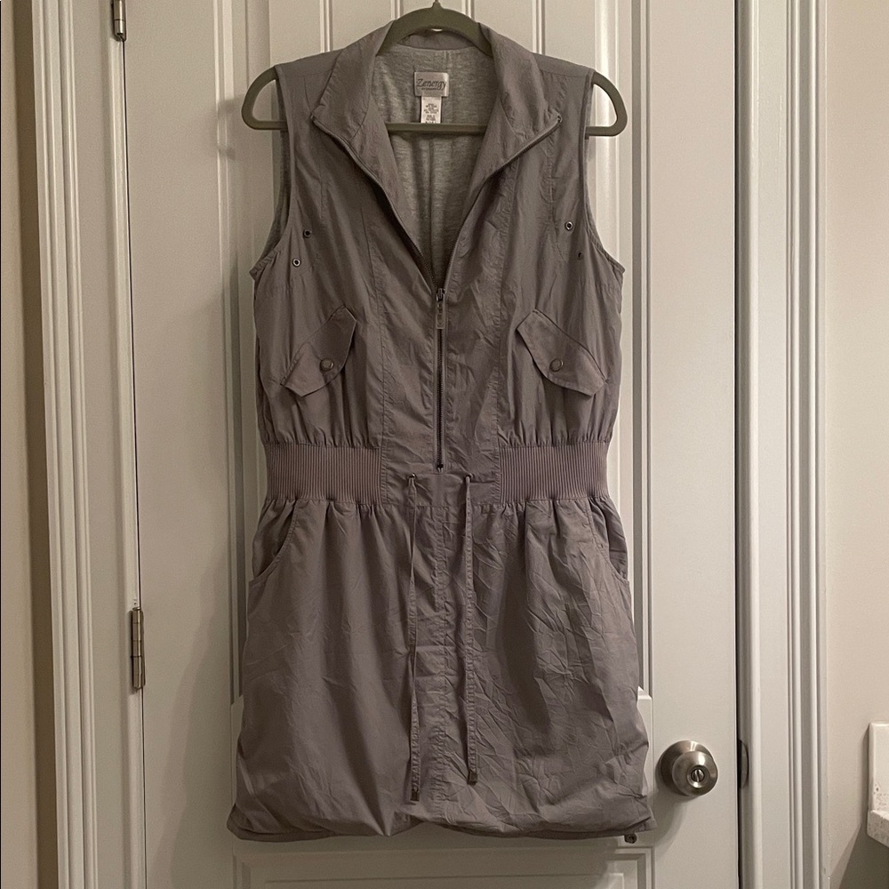 Chico’s Stylish and Sporty Gray Mini Dress